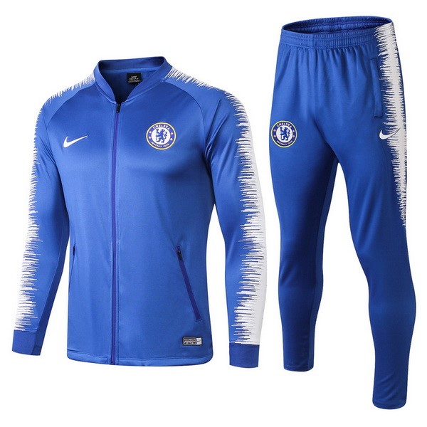 Chandal Niños Chelsea 2018-2019 Blanco Azul Claro